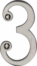 Load image into Gallery viewer, Heritage Brass Numeral 3 Face Fix 76mm (3&quot;)