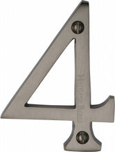 Load image into Gallery viewer, Heritage Brass Numeral 4 Face Fix 76mm (3&quot;)