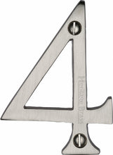 Load image into Gallery viewer, Heritage Brass Numeral 4 Face Fix 76mm (3&quot;)