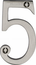 Load image into Gallery viewer, Heritage Brass Numeral 5 Face Fix 76mm (3&quot;)