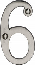 Load image into Gallery viewer, Heritage Brass Numeral 6 Face Fix 76mm (3&quot;)