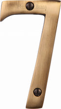 Load image into Gallery viewer, Heritage Brass Numeral 7 Face Fix 76mm (3&quot;)