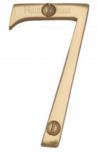 Load image into Gallery viewer, Heritage Brass Numeral 7 Face Fix 76mm (3&quot;)