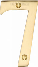 Load image into Gallery viewer, Heritage Brass Numeral 7 Face Fix 76mm (3&quot;)