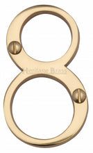 Load image into Gallery viewer, Heritage Brass Numeral 8 Face Fix 76mm (3&quot;)