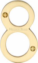 Load image into Gallery viewer, Heritage Brass Numeral 8 Face Fix 76mm (3&quot;)