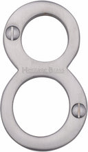 Load image into Gallery viewer, Heritage Brass Numeral 8 Face Fix 76mm (3&quot;)