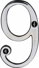 Load image into Gallery viewer, Heritage Brass Numeral 9 Face Fix 76mm (3&quot;)