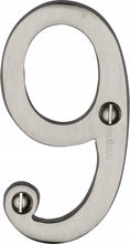 Load image into Gallery viewer, Heritage Brass Numeral 9 Face Fix 76mm (3&quot;)