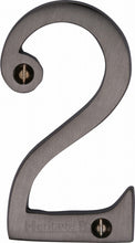 Load image into Gallery viewer, Heritage Brass Numeral 2 Face Fix 76mm (3&quot;)