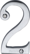 Load image into Gallery viewer, Heritage Brass Numeral 2 Face Fix 76mm (3&quot;)