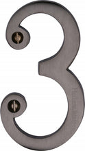 Load image into Gallery viewer, Heritage Brass Numeral 3 Face Fix 76mm (3&quot;)