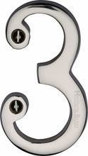 Load image into Gallery viewer, Heritage Brass Numeral 3 Face Fix 76mm (3&quot;)