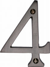 Load image into Gallery viewer, Heritage Brass Numeral 4 Face Fix 76mm (3&quot;)
