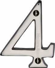 Load image into Gallery viewer, Heritage Brass Numeral 4 Face Fix 76mm (3&quot;)