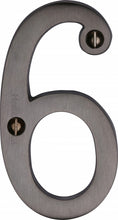 Load image into Gallery viewer, Heritage Brass Numeral 6 Face Fix 76mm (3&quot;)
