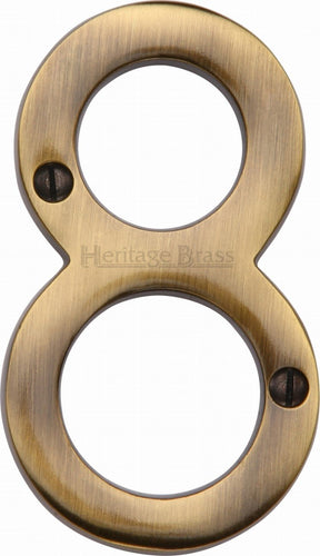 Heritage Brass Numeral 8 Face Fix 76mm (3