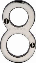 Load image into Gallery viewer, Heritage Brass Numeral 8 Face Fix 76mm (3&quot;)