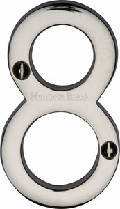 Heritage Brass Numeral 8 Face Fix 76mm (3")