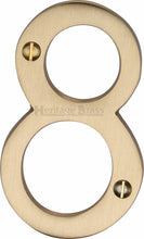 Load image into Gallery viewer, Heritage Brass Numeral 8 Face Fix 76mm (3&quot;)