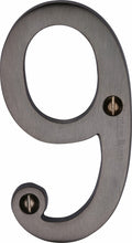 Load image into Gallery viewer, Heritage Brass Numeral 9 Face Fix 76mm (3&quot;)