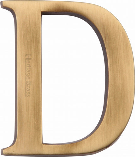 Heritage Brass Alphabet D Pin Fix 51mm (2