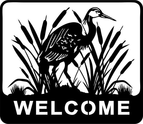 Heron Plaque Welcome 1