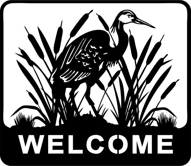 Heron Plaque Welcome 1