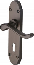 Load image into Gallery viewer, Heritage Brass Door Handle Lever Lock Savoy Design