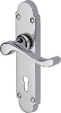Load image into Gallery viewer, Heritage Brass Door Handle Lever Lock Savoy Design