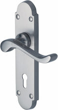Load image into Gallery viewer, Heritage Brass Door Handle Lever Lock Savoy Design