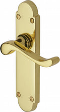 Load image into Gallery viewer, Heritage Brass Door Handle Lever Latch Savoy Design