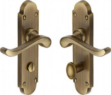 Load image into Gallery viewer, Heritage Brass Door Handle for Bathroom Savoy Design