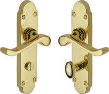 Load image into Gallery viewer, Heritage Brass Door Handle for Bathroom Savoy Design