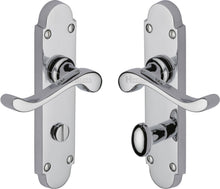 Load image into Gallery viewer, Heritage Brass Door Handle for Bathroom Savoy Design