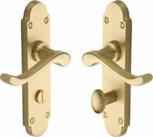 Load image into Gallery viewer, Heritage Brass Door Handle for Bathroom Savoy Design