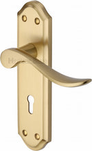 Load image into Gallery viewer, Heritage Brass Door Handle Lever Lock Sandown Design