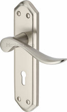 Load image into Gallery viewer, Heritage Brass Door Handle Lever Lock Sandown Design