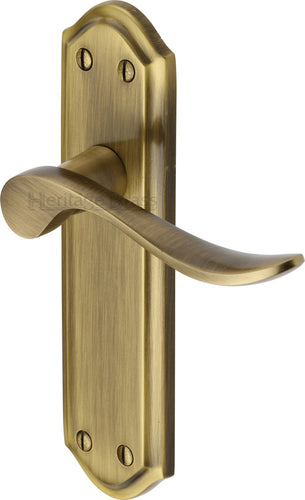 Heritage Brass Door Handle Lever Latch Sandown Design