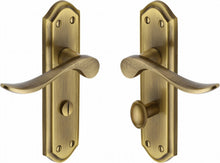 Load image into Gallery viewer, Heritage Brass Door Handle for Bathroom Sandown Design