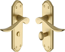 Load image into Gallery viewer, Heritage Brass Door Handle for Bathroom Sandown Design
