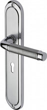 Load image into Gallery viewer, Heritage Brass Door Handle Lever Lock Saturn Long Design