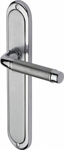 Heritage Brass Door Handle Lever Latch Saturn Long Design