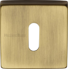 Load image into Gallery viewer, Heritage Brass Key Escutcheon Square