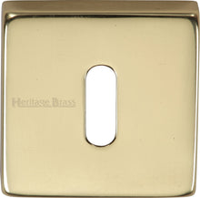 Load image into Gallery viewer, Heritage Brass Key Escutcheon Square