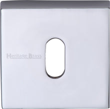 Load image into Gallery viewer, Heritage Brass Key Escutcheon Square