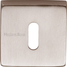 Load image into Gallery viewer, Heritage Brass Key Escutcheon Square