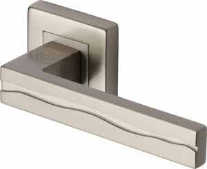 Heritage Brass Door Handle Lever Latch on Square Rose Amazon Sq Design