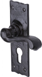 The Tudor Door Handle for Euro Profile Plate Shropshire Design