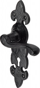 The Tudor Door Handle Lever Lock Fleur de Lys Design